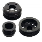 H22 Xflow Aluminium Pulley Set Black without Tensioner